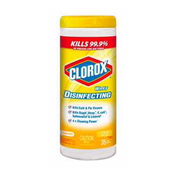 Clorox Disinfecting Wipes, 7" x 8", Citrus Blend Scent (35 Wipes Per Canister)